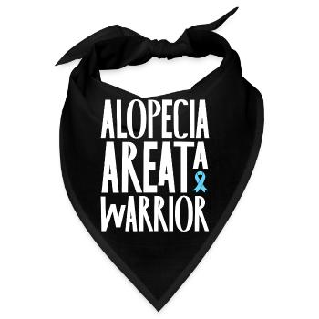 Alopecia Areata - Kämpfer mit Stolz - Bandana - Schwarz - Vorne