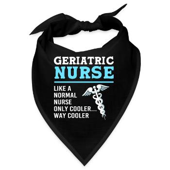 Altenheim Altenpflegerin Krankenpfleger - Bandana - Schwarz - Vorne