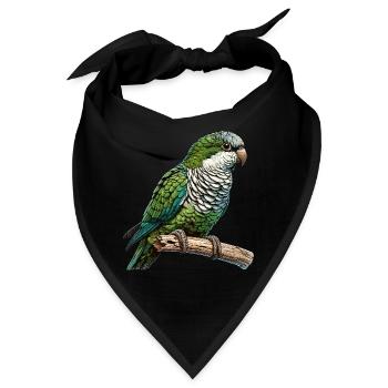 Quäker Papagei Mönch Sittich - Bandana - Schwarz - Vorne
