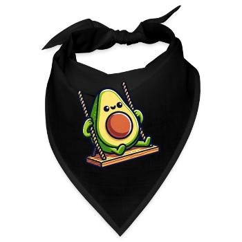 Avocado auf der Schaukel - Bandana - Schwarz - Vorne