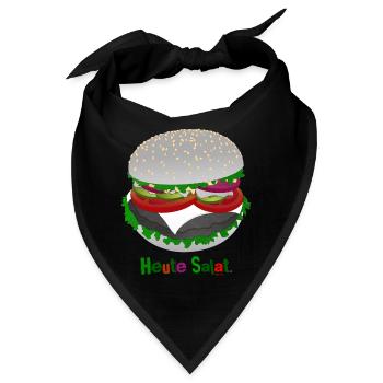 Salat auf Burger-Art - Bandana - Schwarz - Vorne