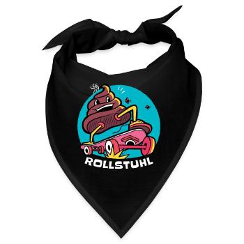 Kackhaufen Rollstuhl Skateboard Stuhlgang - Bandana - Schwarz - Vorne