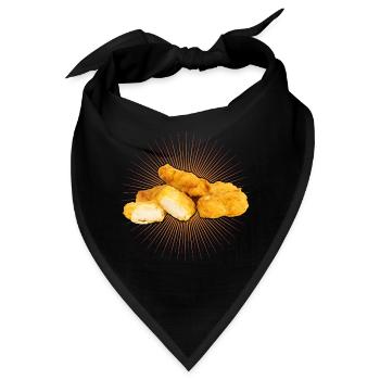 Lustige Chicken Nuggets Nug Life Foodie - Bandana - Schwarz - Vorne
