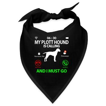 Plott Hound Plotthound Spruch Lustig Sprüche - Bandana - Schwarz - Vorne