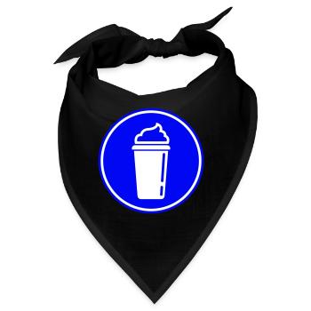 Kaffee Icon - Bandana - Schwarz - Vorne