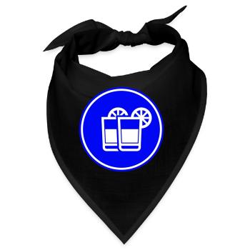 Cocktail Icon - Bandana - Schwarz - Vorne