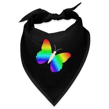 bunter Schmetterling Babykleidung Kinderkleidung - Bandana - Schwarz - Vorne