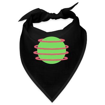 Stilvolles Orb-Design - Bandana - Schwarz - Vorne