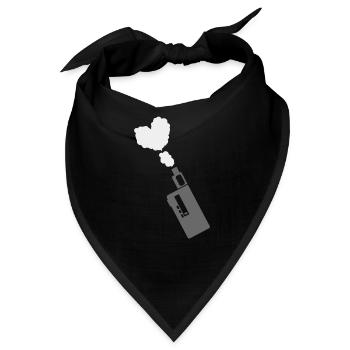 Vaping with love - Dampfen mit liebe - Bandana - Schwarz - Vorne