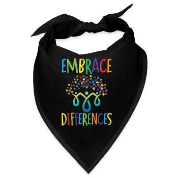 Embrace differences Autismus Handicap Verständnis - Bandana - Schwarz - Vorne