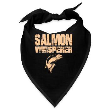 Salmon Whisperer - Lustiges Spinnfischen Fliegen - Bandana - Schwarz - Vorne