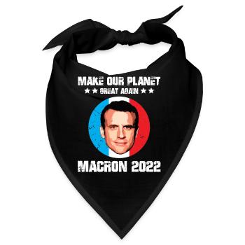 Machen Sie unseren Planeten wieder großartig Macron Ecologist Englisch - Bandana - Schwarz - Vorne