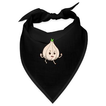 Comic Knoblauch - Bandana - Schwarz - Vorne