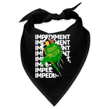 Superheld zerstört Impediments - Scrum Master - Bandana - Schwarz - Vorne
