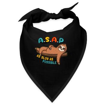 ASAP - As Slow As Possible Faultier - Bandana - Schwarz - Vorne