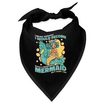 Meerjungfrau Fabel Meerjungfrauen Märchen - Bandana - Schwarz - Vorne