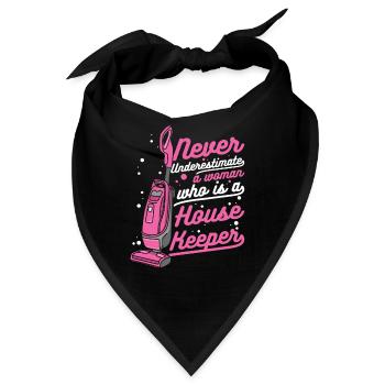 Hauswirtschaft Haushälterin Reiniger Reinigung - Bandana - Schwarz - Vorne