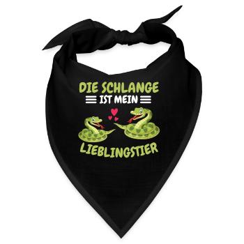 Die Schlange ist mein Lieblingstier Schlange - Bandana - Schwarz - Vorne