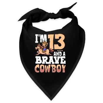 Ich bin 13 - Jungen Cowboy - Bandana - Schwarz - Vorne