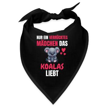 Australien Tier Lustiges Mädchen Geschenk Koala - Bandana - Schwarz - Vorne