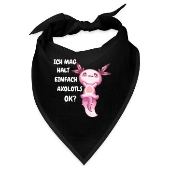 Axolotl Schwanzlurch Axolotls - Bandana - Schwarz - Vorne