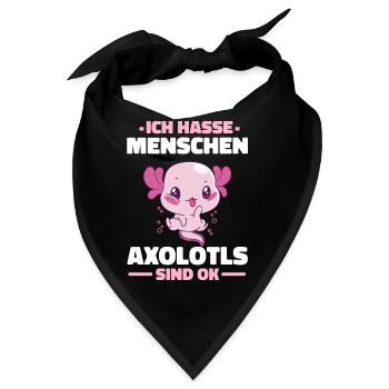 Axolotl Schwanzlurch Axolotls - Bandana - Schwarz - Vorne