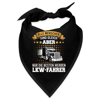 LKW Fahrer Fernfahrer Lastkraftwagenfahrer - Bandana - Schwarz - Vorne