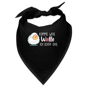 Schafe Schafherde Bauernhof Landwirt Schäfer - Bandana - Schwarz - Vorne