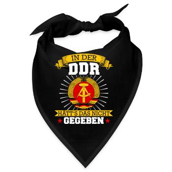 Ostdeutschland Osten Ossi DDR Heimat Ostblock - Bandana - Schwarz - Vorne