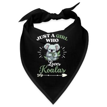 Zoo Tier Nur ein Mädchen das Koalas liebt Koala - Bandana - Schwarz - Vorne