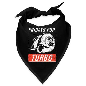 Turbolader Turbo Hubraum Motor Tuning Tuner - Bandana - Schwarz - Vorne