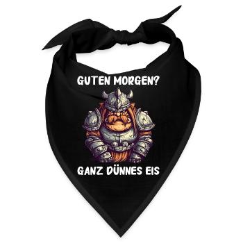 Deus Vult Kreuzritter Tempelritter Mittelalter - Bandana - Schwarz - Vorne