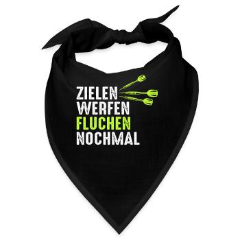Dart Darts Dartspieler Dartsport - Bandana - Schwarz - Vorne
