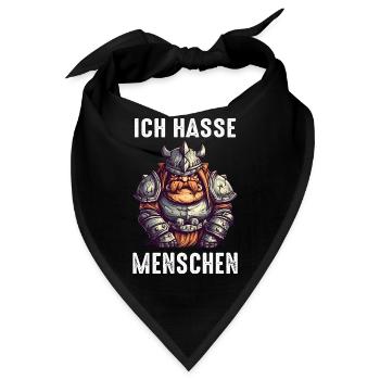 Deus Vult Kreuzritter Tempelritter Mittelalter - Bandana - Schwarz - Vorne