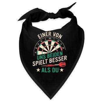 Dart Darts Dartspieler Dartsport - Bandana - Schwarz - Vorne