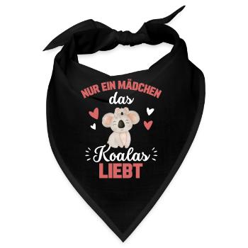 Zoo Tier Nur ein Mädchen das Koalas liebt Koala - Bandana - Schwarz - Vorne