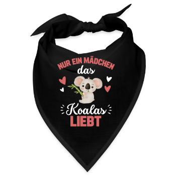 Koala Mädchen - Bandana - Schwarz - Vorne