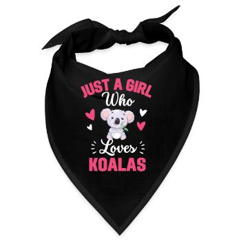 Australien Tier Koala Mädchen Geschenk Koala - Bandana - Schwarz - Vorne