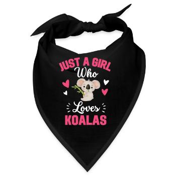 Zoo Tier Nur ein Mädchen das Koalas liebt Koala - Bandana - Schwarz - Vorne