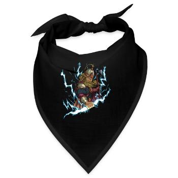 Slawischer Gott Perun - Bandana - Schwarz - Vorne
