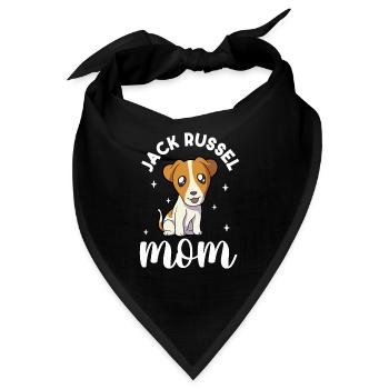 Jack Russel Mom - Jack Russel Terrier - Bandana - Schwarz - Vorne