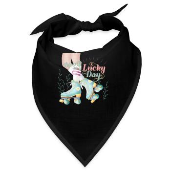 Rollschuh-fahrendes Mädchen - Bandana - Schwarz - Vorne