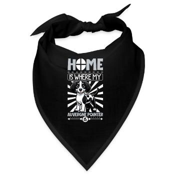 Zuhause - Braque d'Auvergne - Bandana - Schwarz - Vorne