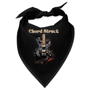Akkord angeschlagene Gitarre Lehrer Lustiges Zitat - Bandana - Schwarz - Vorne