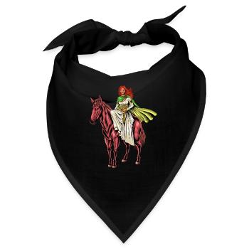 Gott der keltischen Mythologie - Epona - Bandana - Schwarz - Vorne