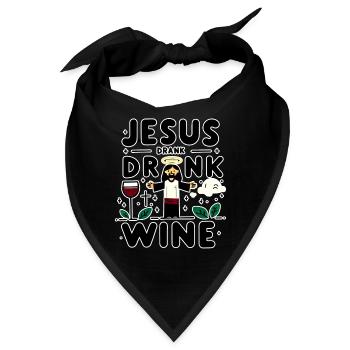 Jesus Drank Wine 7 - Bandana - Schwarz - Vorne