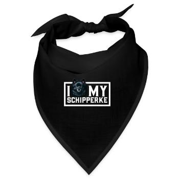 Ich liebe meinen Schipperke - Bandana - Schwarz - Vorne