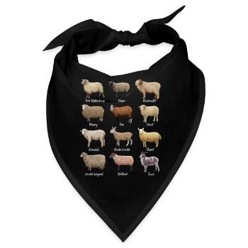 Schaf Zeichnungen - Schafrassen - Bandana - Schwarz - Vorne