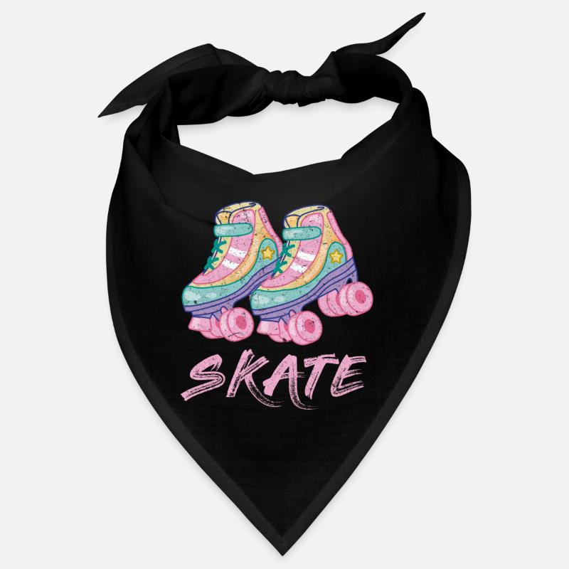 Rollschuh Roller Skate Design - Bandana - Schwarz
