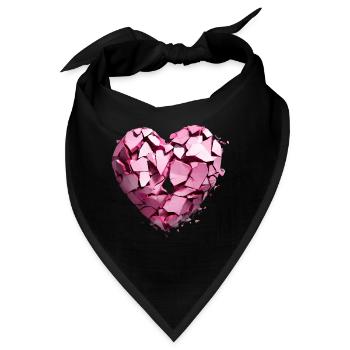 Valentinstag Herz Liebe Liebesbeweis Gefühle - Bandana - Schwarz - Vorne
